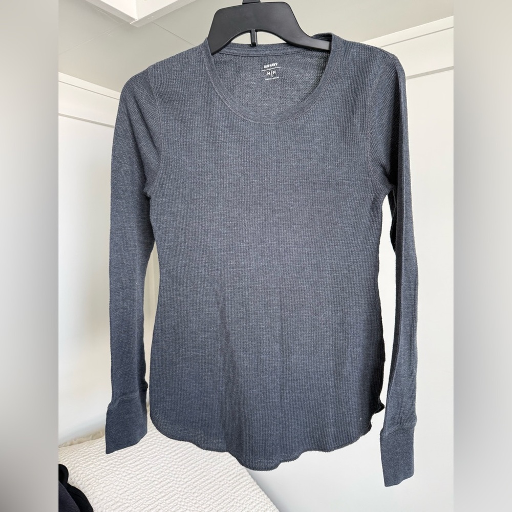 Old Navy Thermal Long Sleeve Medium Bundle of 3 Women's Gray Blue Black - Picture 7 of 9